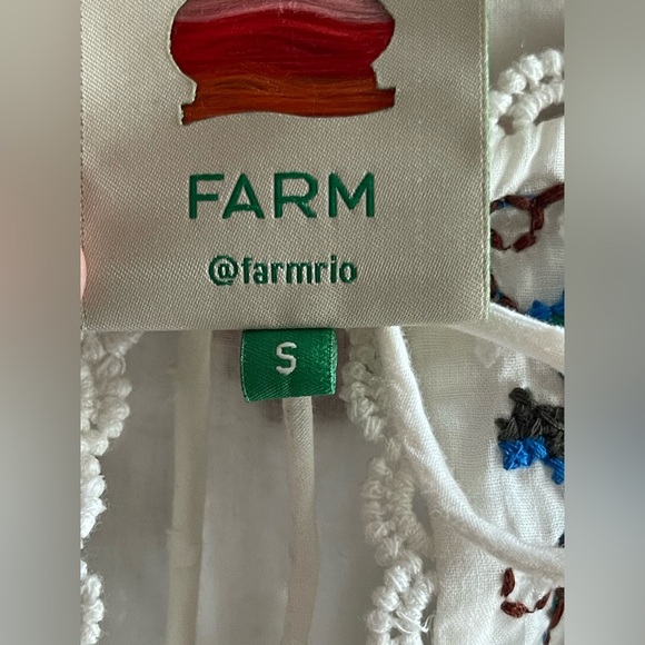 Farm Rio NWOT 100% Cotton Macaw Cross Stitch Tropical Embroidered Eclectic Maxi - Picture 8 of 15